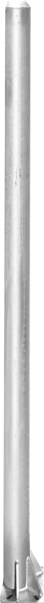Pfosten d=76 mm, L= 1,65 m mit Bodenplatte außermittig