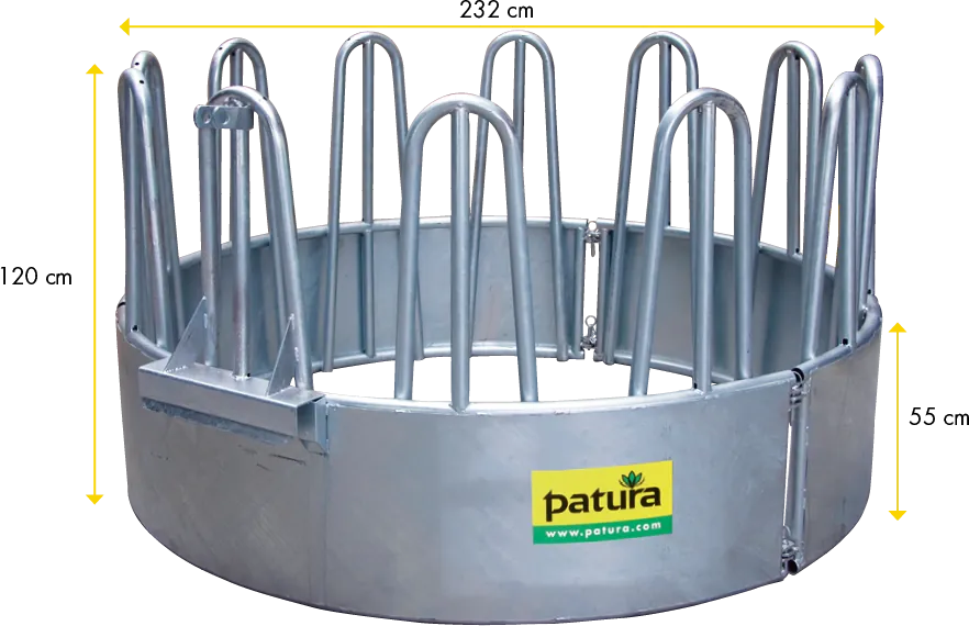 Rundraufe, 3-teilig, d= 2,10 m, 12 Fressplätze, vz