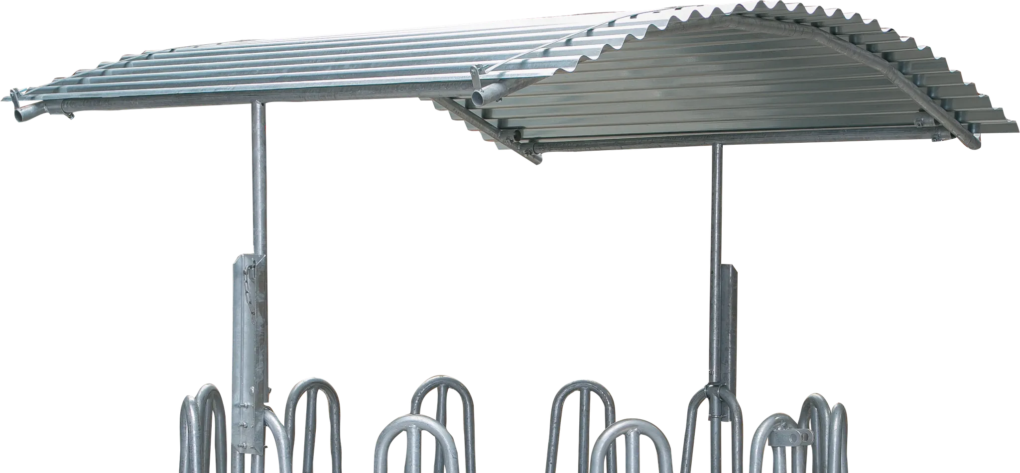 Dach für Rundraufe, 12 Plätze, vz. L=2,60 m