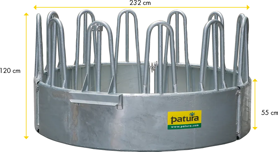 Profi-Rundraufe, 3-teilig, d= 2,10 m, 12 Fressplätze, vz