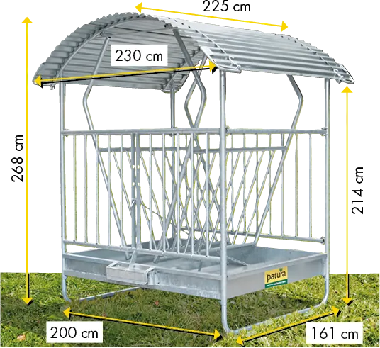 Pendelkorbraufe mit beweglichem Korb Innenmaße 1,90 x 1,50 m, komplett