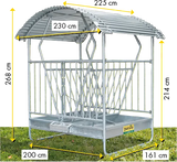 Pendelkorbraufe mit beweglichem Korb Innenmaße 1,90 x 1,50 m, komplett