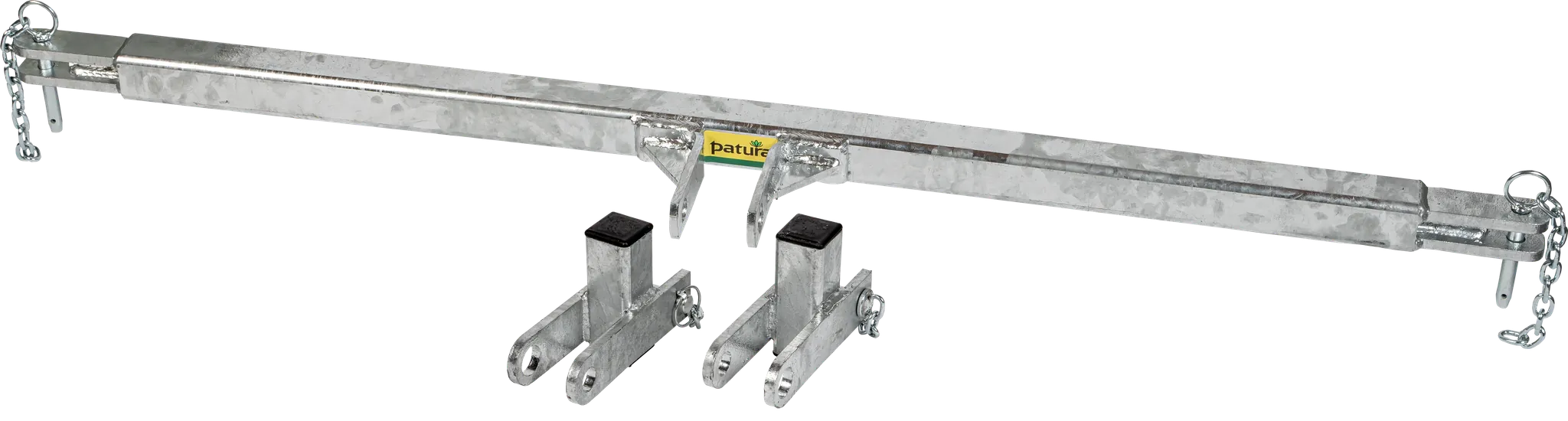 Dreipunktanhängung mit steckbaren Bolzen zur Viereckraufe mit Sicherheits-