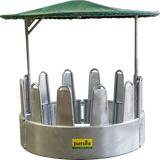 Dach für Rundraufe 12 FP drehbar mit Plane