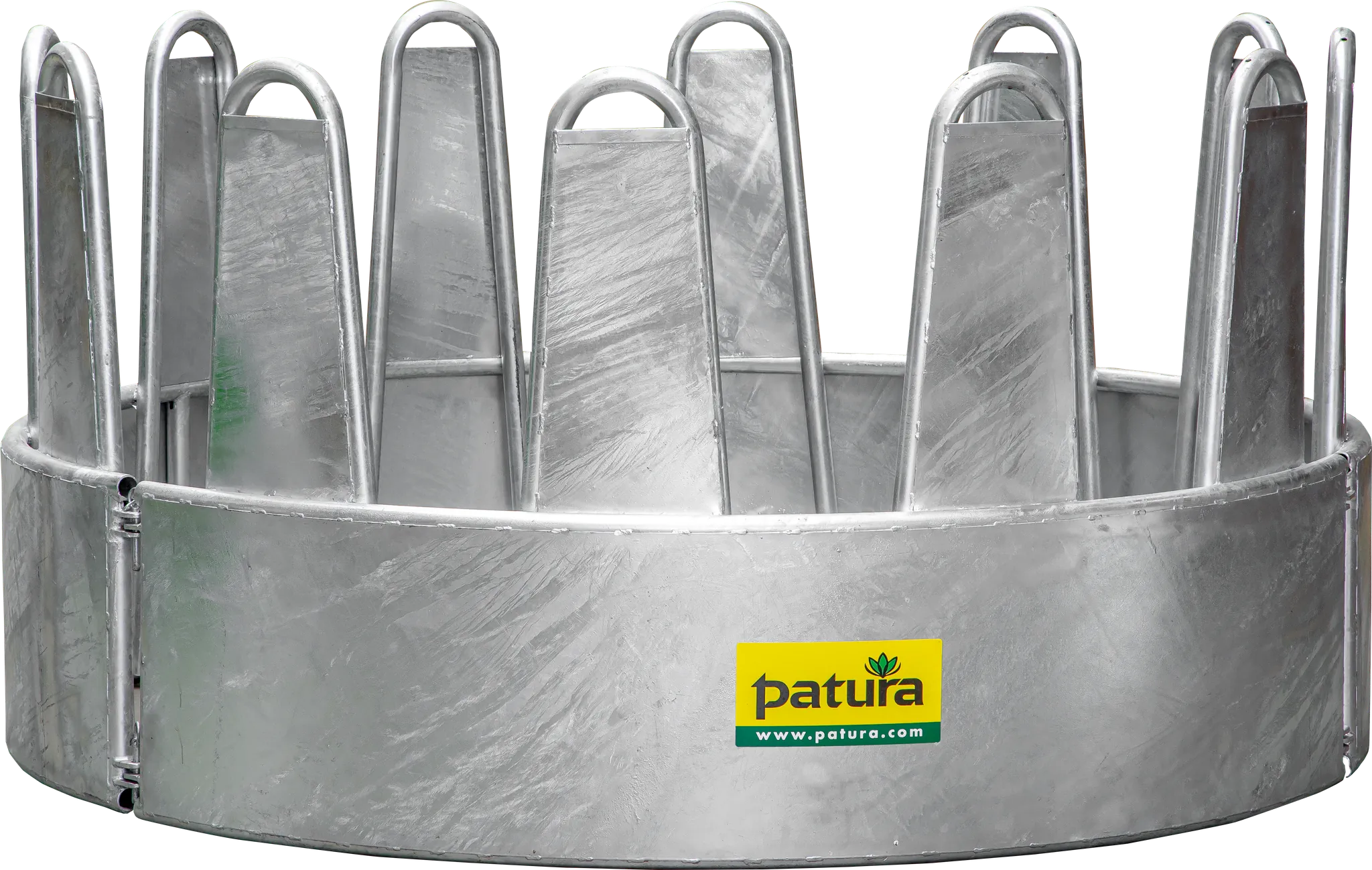 Rundraufe für Pferde, 12 Fressplätze blechverkleidet