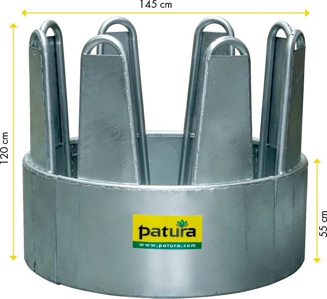 Rundraufe für Pferde, 8 FP ohne Dreipunktanhängung