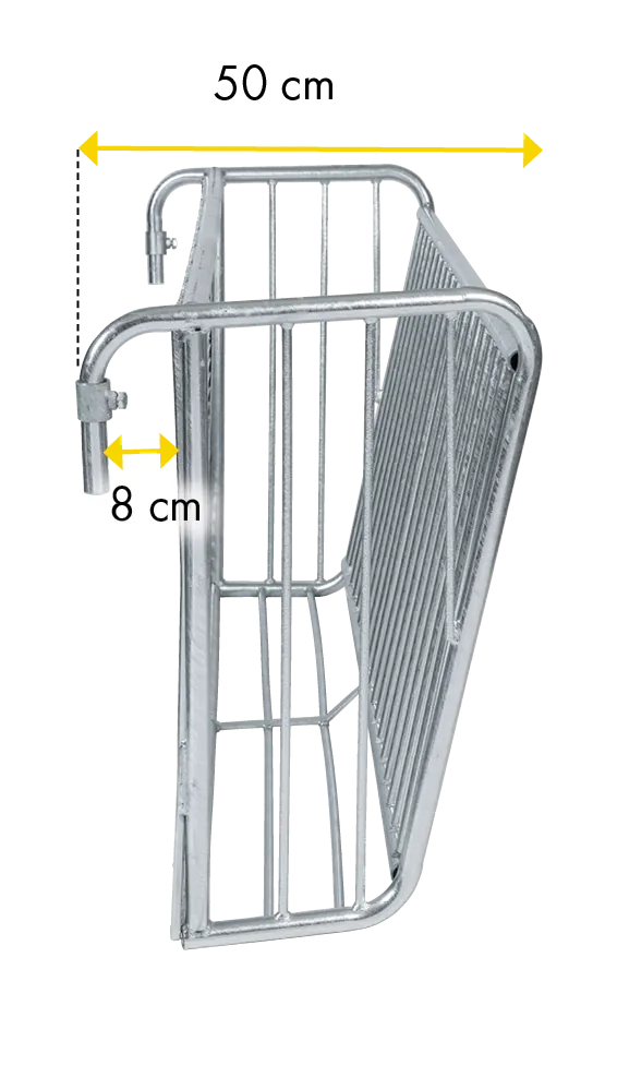 Heuraufe für Abtrennungen, L=1,00 m nicht geeignet für