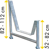 Krippenständer für Holzbohlen, höhenverstellbar