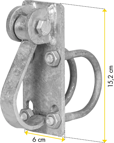 Haltebügel für Tore an Rohr 60 mm