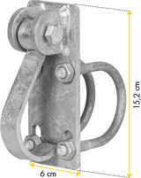 Haltebügel für Tore an Rohr 60 mm