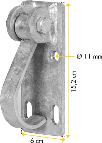 Haltebügel für Tore an Wand
