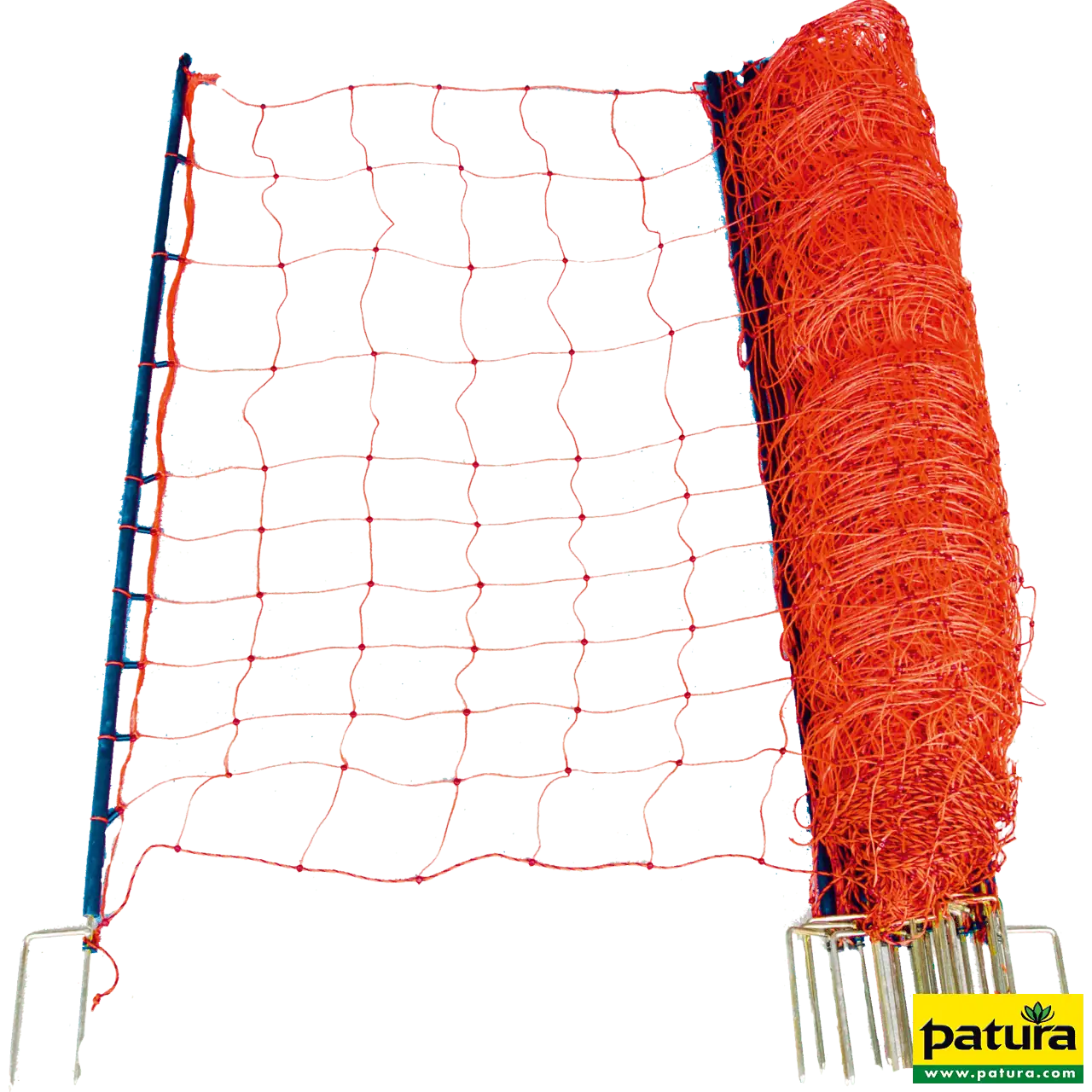 Elektrozaunnetz 145 cm hoch, mit Doppelspitze, 50 m