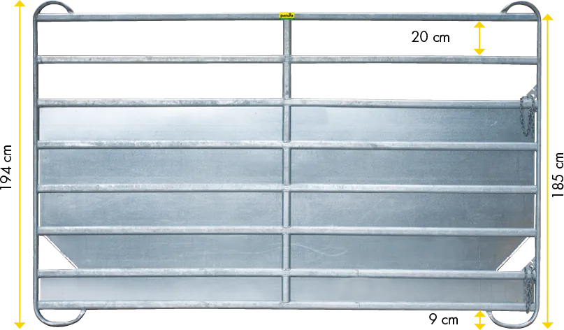 Panel-8 Plus 2,40 m mit Blechverkleidung