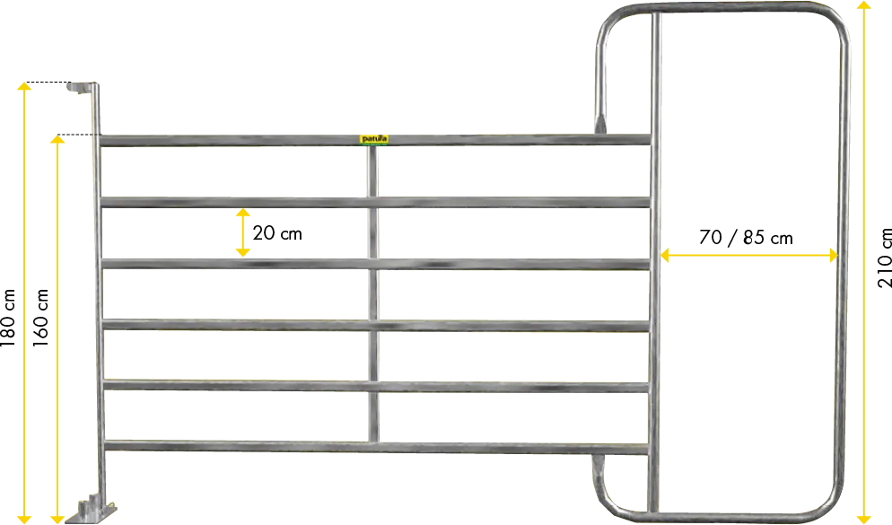 Panel-6 mit Rahmen XL 3,05 m, H= 2,10 m, vz