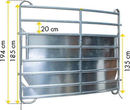 Kurvenpanel-8 Plus, 2,44m, Radius 3,00m vz, mit Blechverkleidung