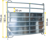 Kurvenpanel-8 Plus, 2,44m, Radius 3,00m vz, mit Blechverkleidung