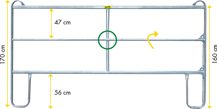 Panel-3, Länge 3,60 m, H= 1,70 m