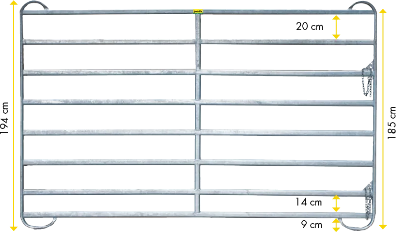 Panel-8, Länge 3,00m, H = 1,94 m