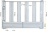 Sicherheits-Pferde-Panel mit Fressgitter 3,00 m