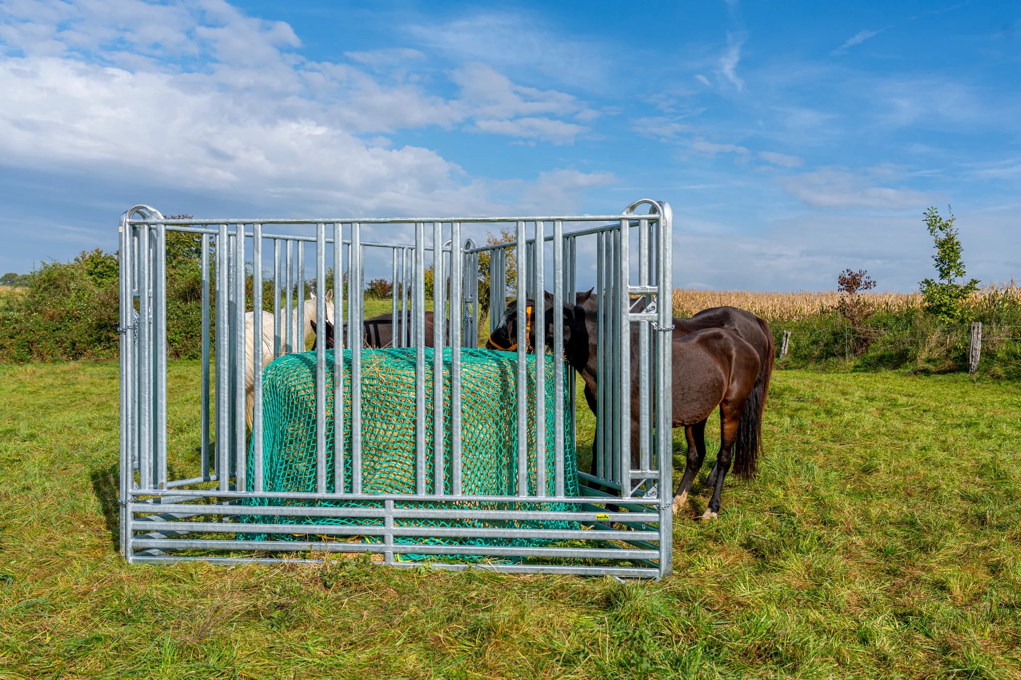 Sicherheits-Pferde-Panel mit Fressgitter 3,00 m