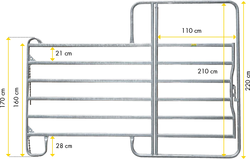 Panel Compact mit Tor 2,40 m Breite 2,40 m, Höhe 2,20 m, vz
