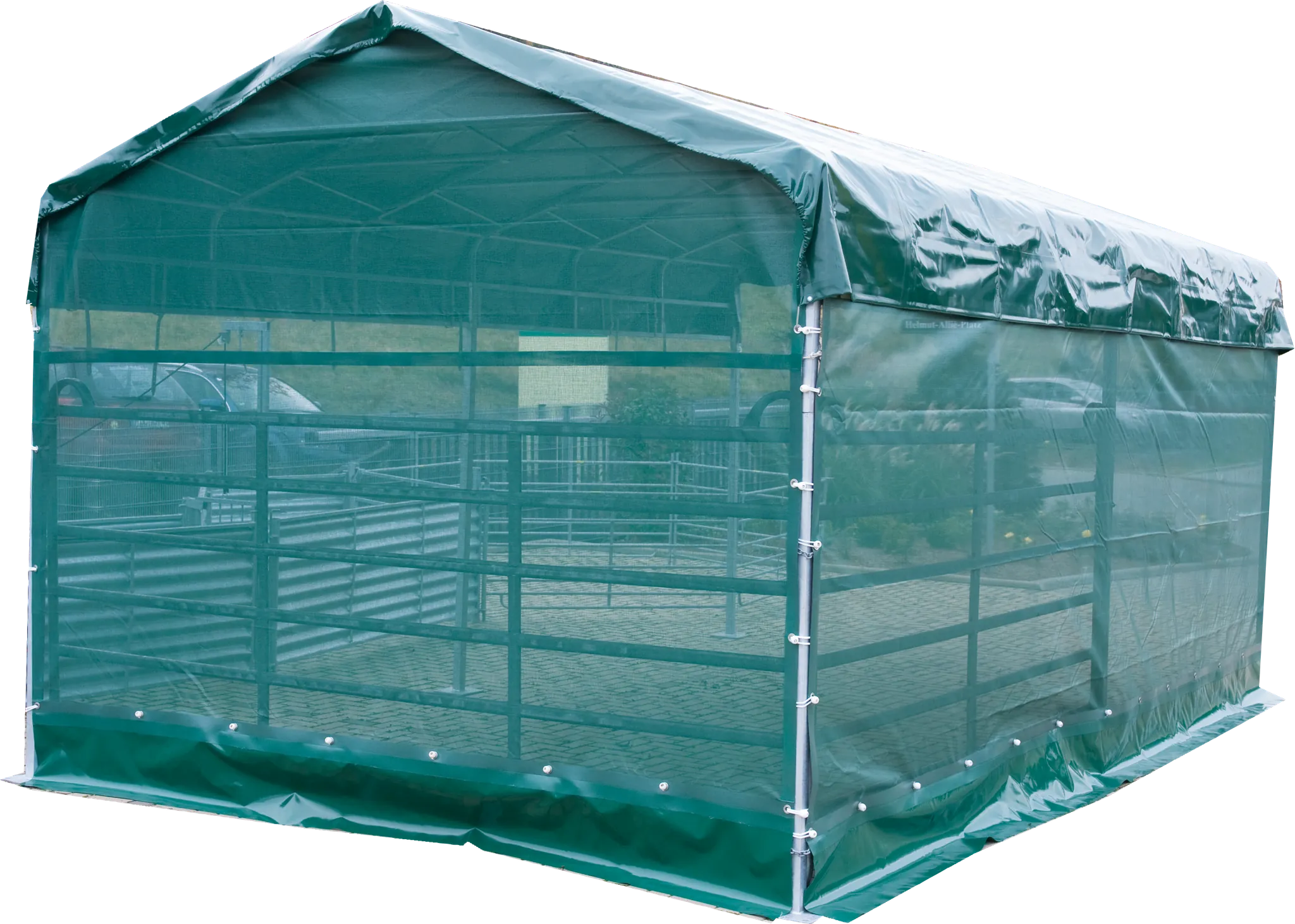 Windschutznetz für Panel-Dach Giebelseite