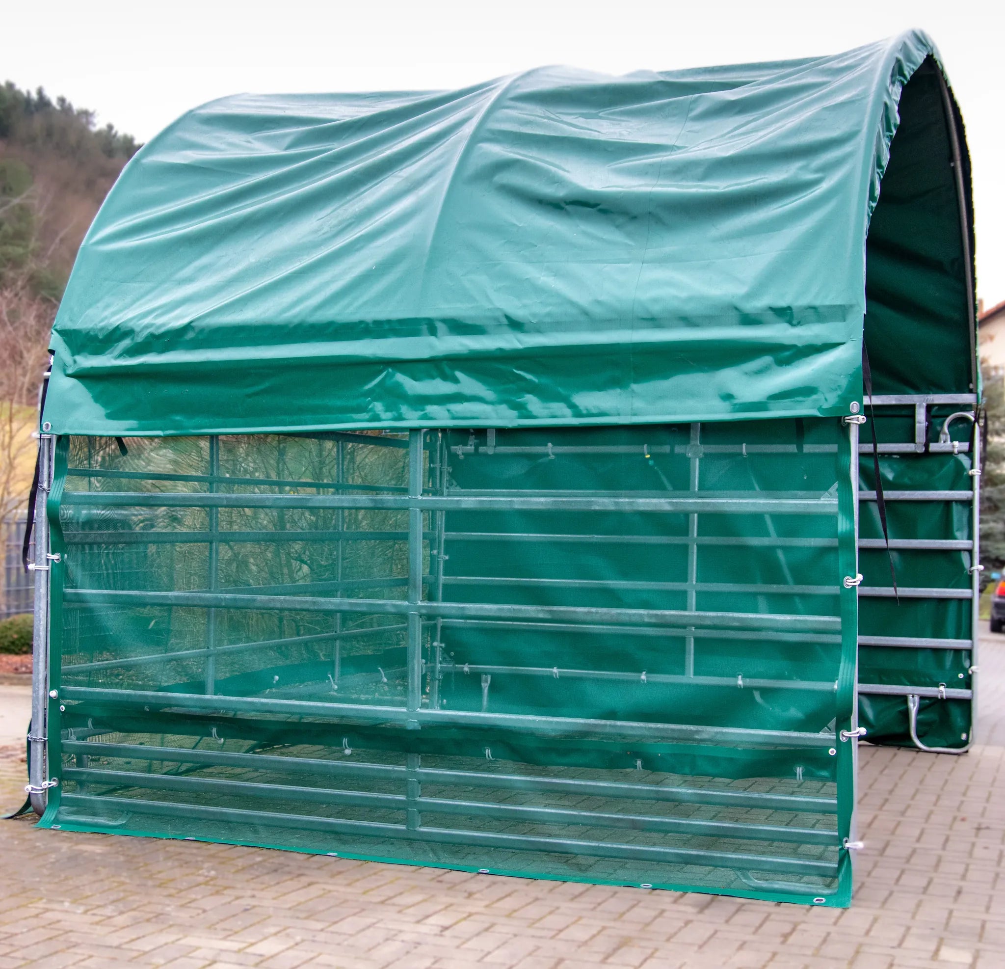 Windschutznetz Panel-Dach Compact Seitenteil 6 m, Höhe 1,6 m