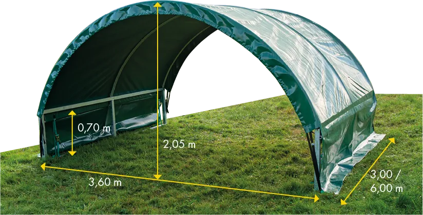 Kleintierzelt 6,00 x 3,60 m