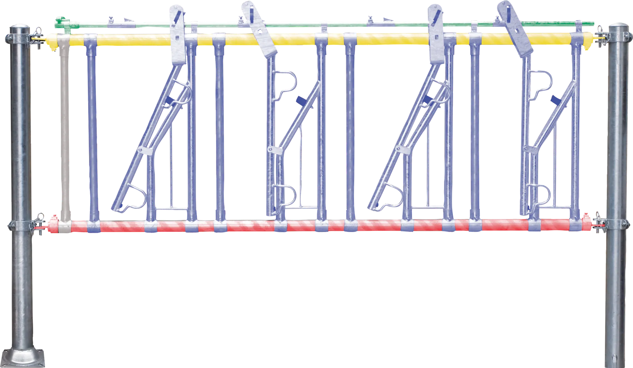 Trägerrohre Nennlänge 3 m (1 Paar) mit Verriegelungsrohr und Klemmringen
