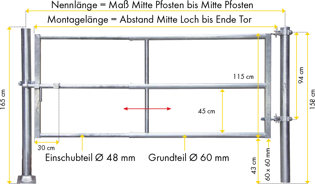 Tor R3 (5/6) Montagelänge 4,90 - 5,90 m