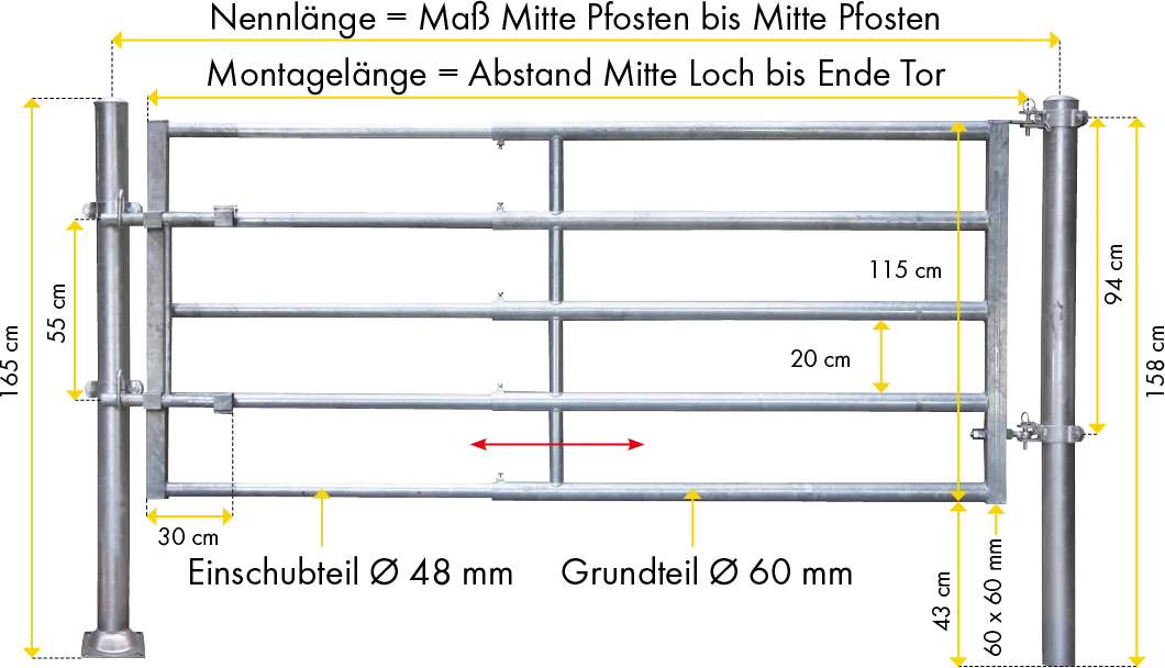 Tor R5 (5/6) Montagelänge 4,90 - 5,90 m