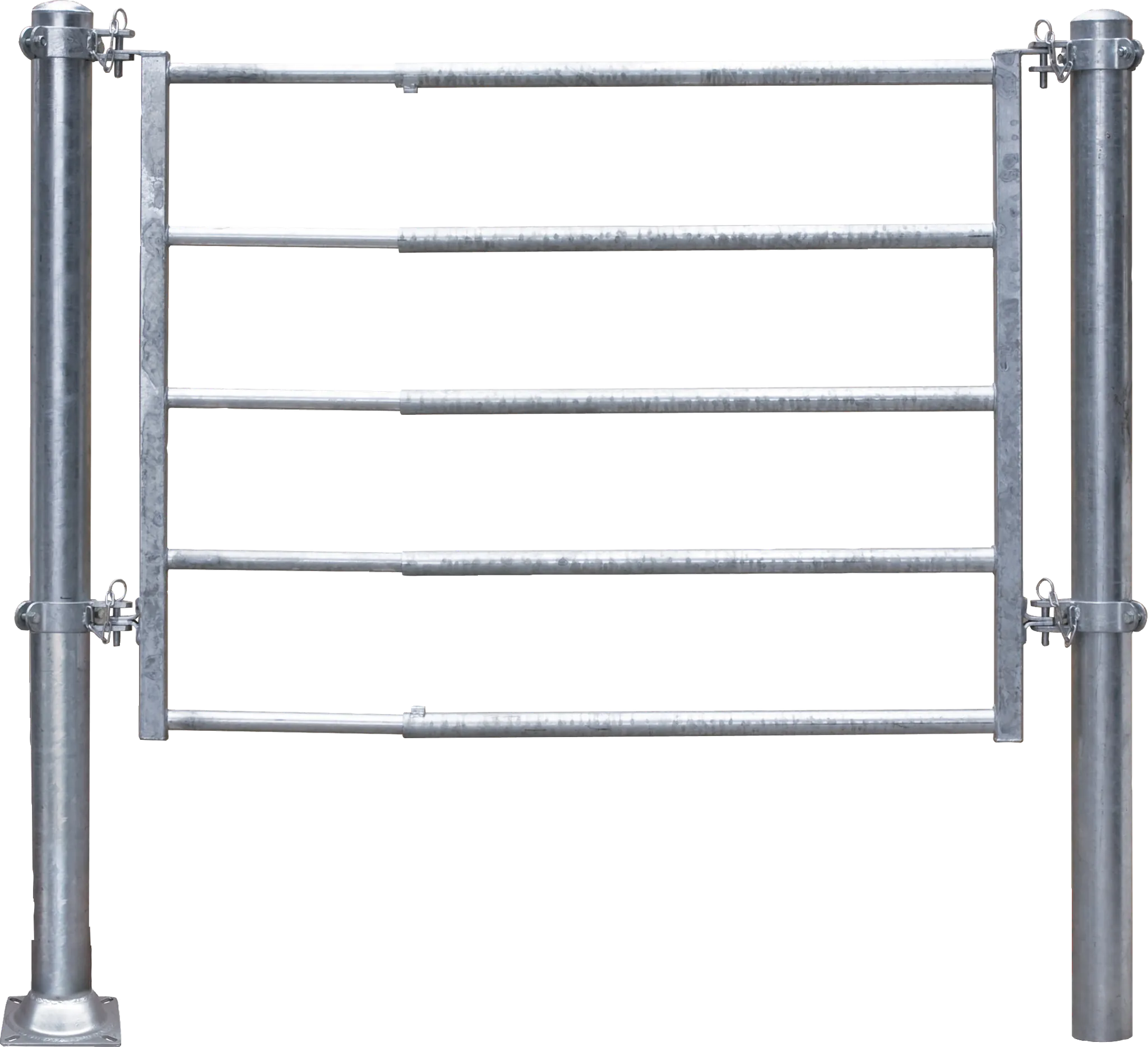 Grundteil leicht, 1,60 m, für Kälber, 5 Querrohre Ø 42 mm und Ø 33 mm, 1 Lasche, 1 Augenschraube