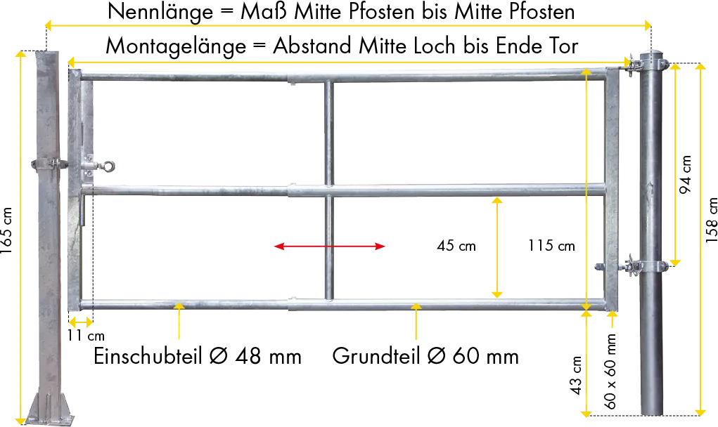 Tor RS3 (5/6) Montagelänge 4,90 - 5,90 m