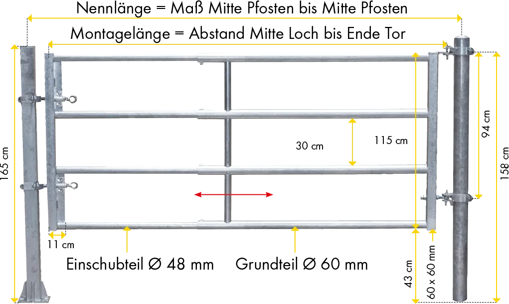 Tor RS4 (5/6) Montagelänge 4,90 - 5,90 m