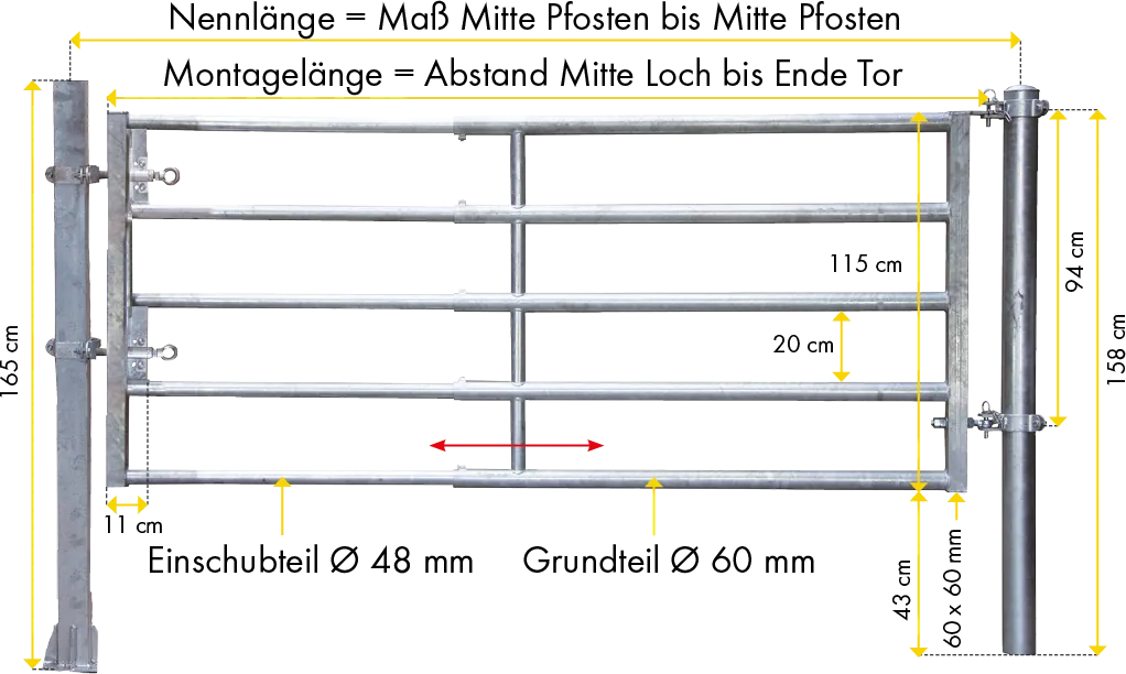Tor RS5 (5/6) Montagelänge 4,90 - 5,90 m