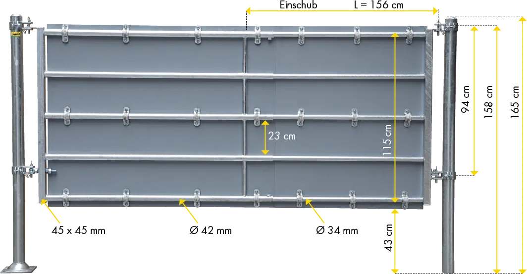 Abtrennung leicht geschlossen (2/3) Kälber