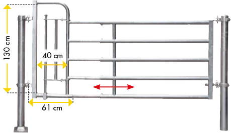 Abtrennung R5 (4/5) Personenschlupf Montagelänge 4,25 - 5,25 m