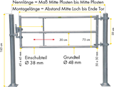 Tor TS3 (170/270) mit Schnellverschluss Montagelänge 1,50 - 2,50 m