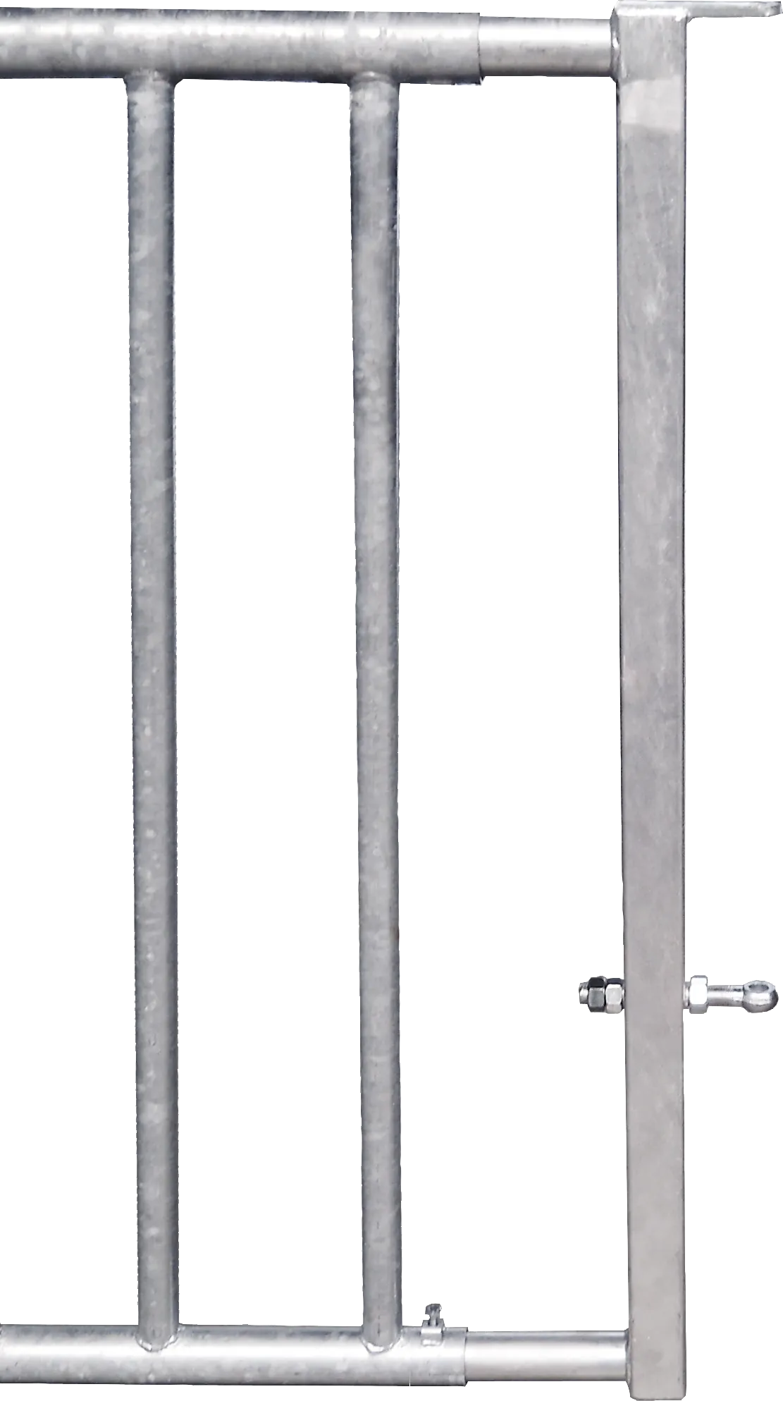 Abschlussrohr für Abtrennung V mit Lasche und Augenschraube