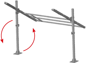 Schwenktor, verstellbar Montagelänge 2,65 - 4,10 m
