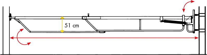 Teleskop-Hubschranke 3 - 4,5 m