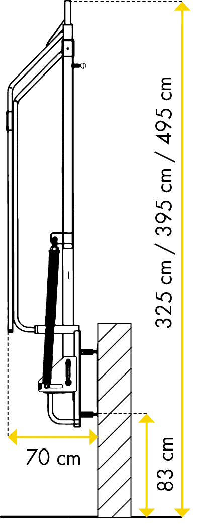 Teleskop-Hubschranke 4 - 6 m