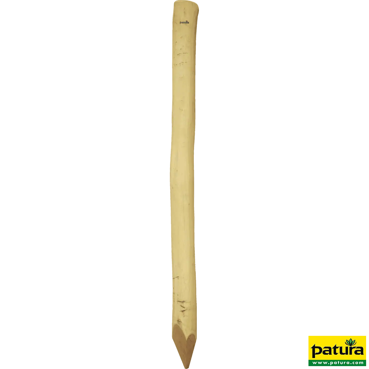 Robinienpfahl, rund, gehobelt, geschliffen, gefast, 4-fach gespitzt, 3500 mm, Ø 16–18 cm