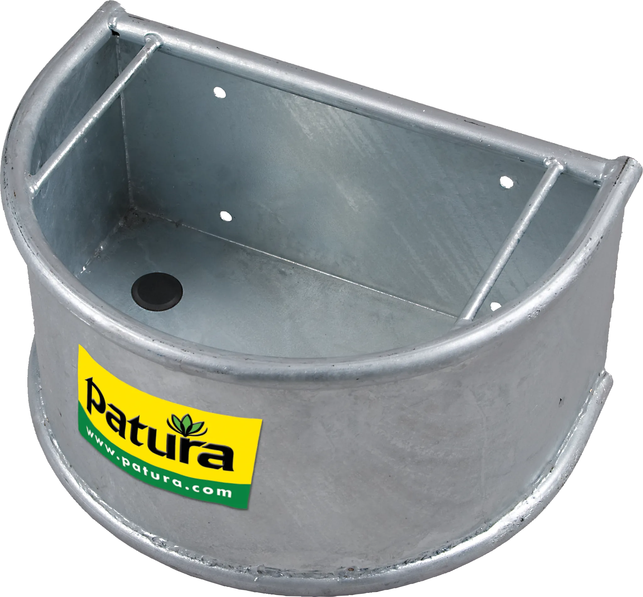 Halbrundtrog, verzinkt, 44x32x25cm