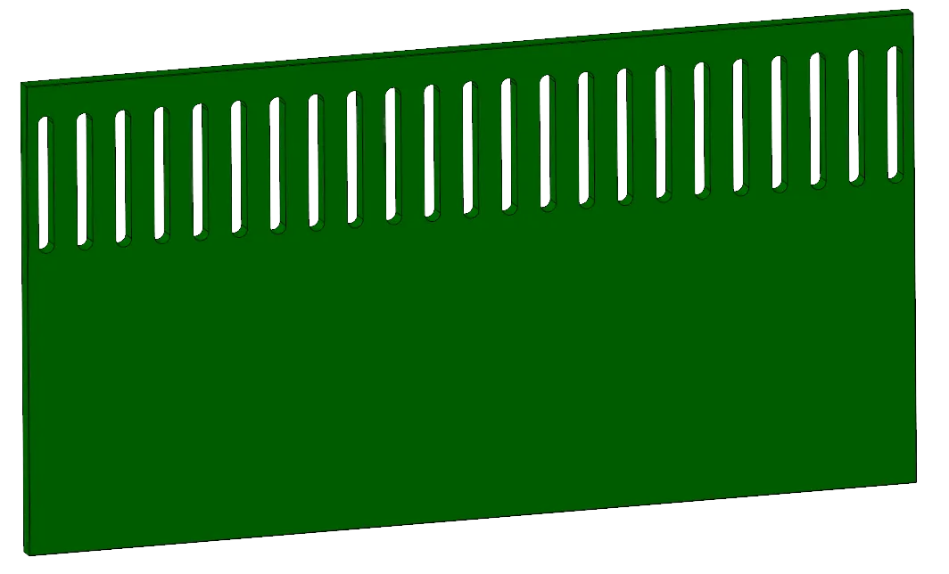 Seitenwand mit Kontaktöffnung, Sondermaß pro m², h = 1,20 m