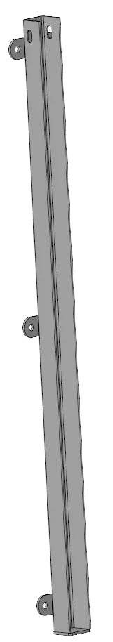 Profil an der Wand (hinten) von Kälberbox