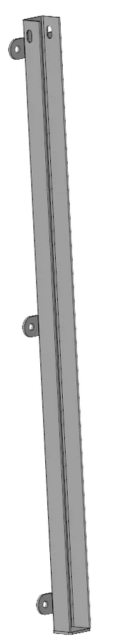 Profil an der Wand (hinten) von Kälberbox