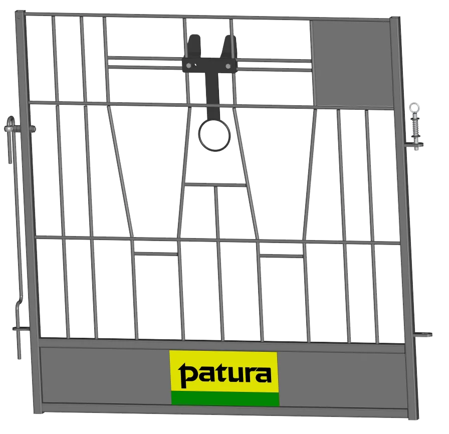 Tür einfach mit Riegel, inkl. Nuckeleimerhalter, Montagelänge 114 cm,