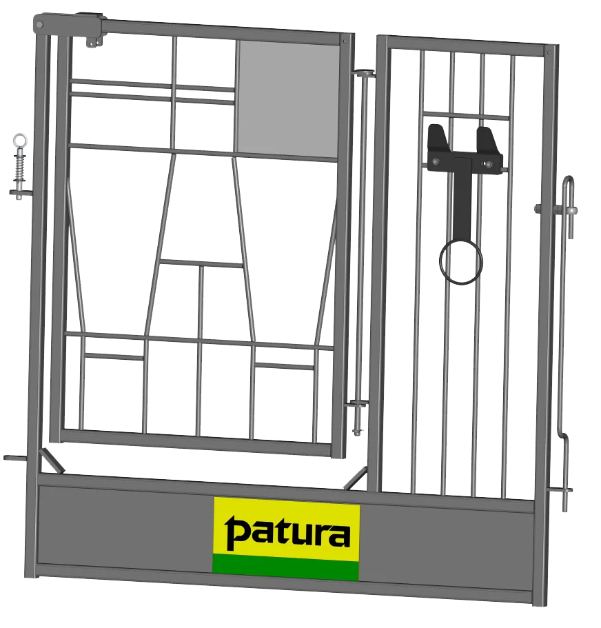 Tür geteilt mit Riegel, inkl. Nuckeleimerhalter, Montagelänge 114 cm,