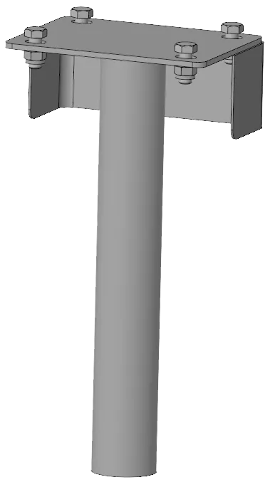 Einschubpfosten für Kälberbox zum Entmisten einzelner Doppelboxen